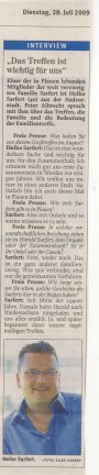 Freie Presse Plauen, 28.07.2009